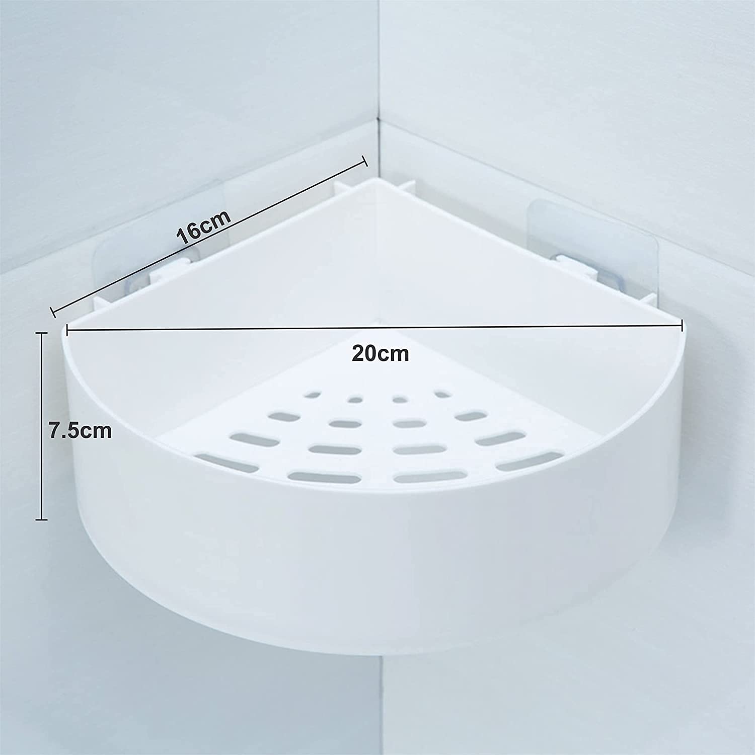 4033 Corner Shelf Bathroom Kitchen Rack Self Adhesive Shower Caddy Plastic Triangle Wall Mount Storage Basket DeoDap 4033 Corner Shelf Bathroom Kitchen Rack Self Adhesive Shower Caddy Plastic Triangle Wall Mount Storage Basket DeoDap